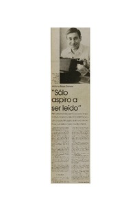 Sólo aspiro a ser leído" : [entrevista]