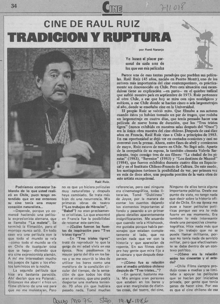 Tradición y ruptura (entrevista)