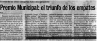 Premio municipal: el triunfo de los empates
