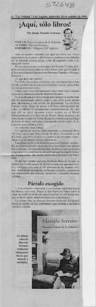 Nuestra señora de la soledad  [artículo] Jorge Abasolo Aravena
