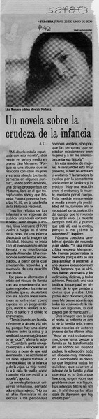 Una novela sobre la crudeza de la infancia  [artículo] A. G.