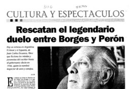 Rescatan el legendario duelo entre Borges y Perón  [artículo]
