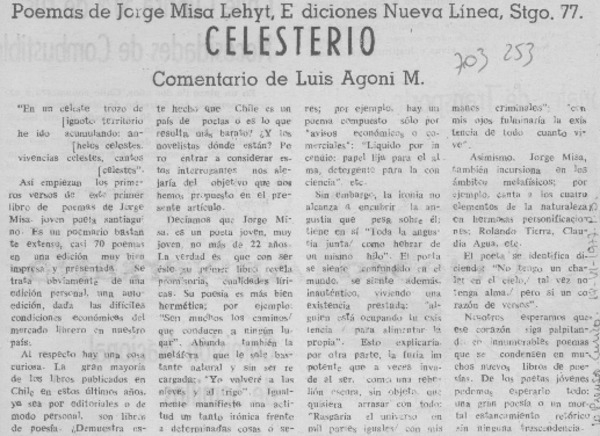 Celesterio : [comentario]