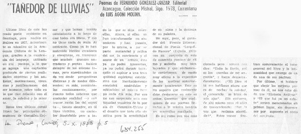 Tañedor de lluvias