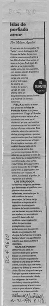 Islas de porfiado amor  [artículo] Milton Aguilar.
