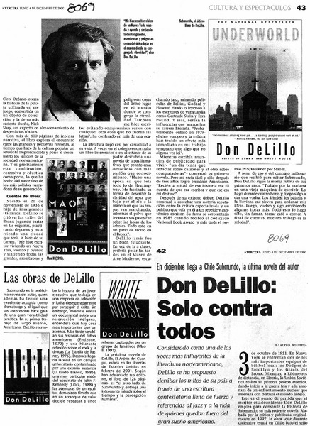 Don DeLillo, solo contra todos