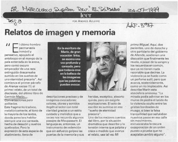 Relatos de imagen y memoria