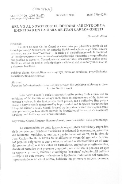 Del yo al nosotros