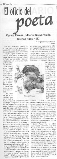El oficio de poeta