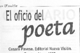 El oficio de poeta