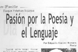 Pasión por la poesía y el lenguaje