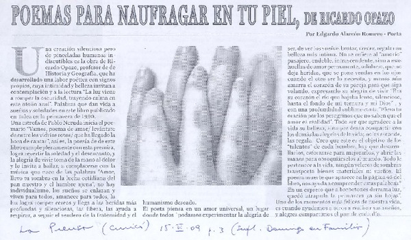 Poemas para naufragar en tu piel