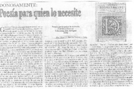 Poesía para quien lo necesite