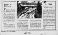 Poesía en el metro  [artículo] Francisco J. Alcalde P.
