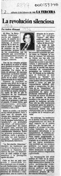 La revolución silenciosa  [artículo] Andrés Allamand.