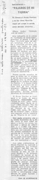 Pájaros de mi tierra