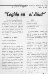 "Cogido en el alud"  [artículo] Orlando Almonacid.
