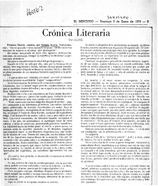 Crónica literaria  [artículo] Alone
