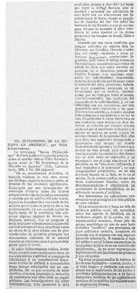 El sentimiento de lo humano en América"