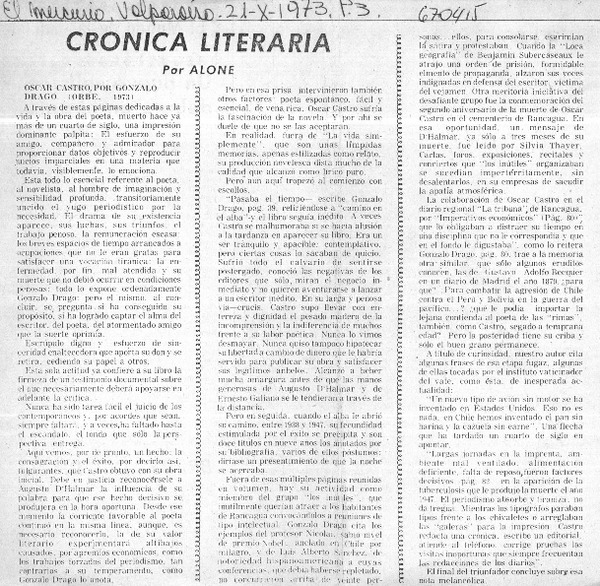 Óscar Castro, por Gonzalo Drago