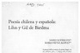 Poesía chilena y española, Lihn y Gil de Biedma  [artículo] María Nieves Alonso [y] Mario Rodríguez.