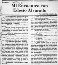 Mi encuentro con Edesio Alvarado : [Entrevista]