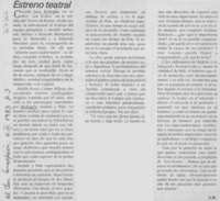 Estreno teatral