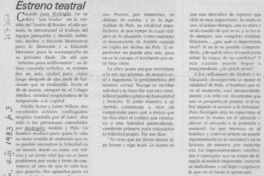 Estreno teatral