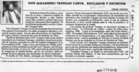 Don Alejandro Venegas Carus, educador y escritor  [artículo] Adriano Améstica.