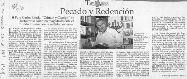 Pecado y redención  [artículo] Carolina Andonie Dracos.