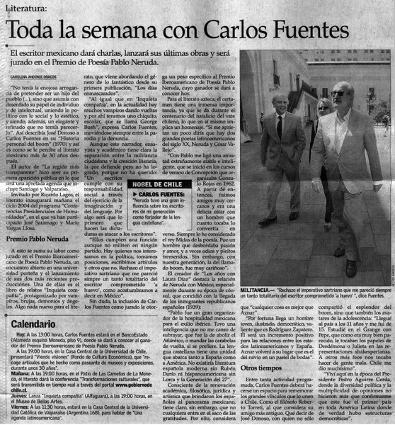 Toda la semana con Carlos Fuentes