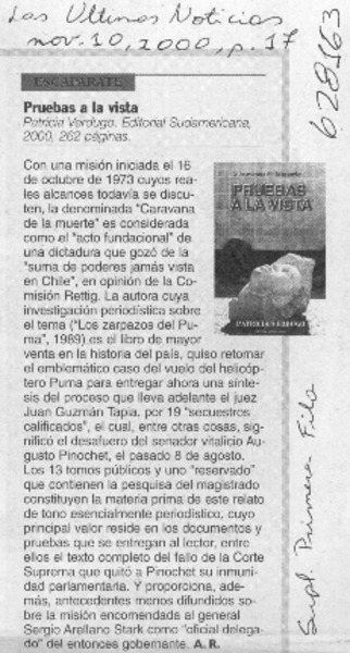 Pruebas a la vista  [artículo] A. R.