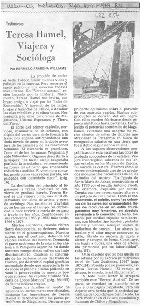 Teresa Hamel, viajera y socióloga
