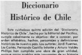 Diccionario histórico de Chile
