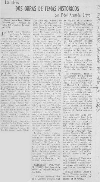 Dos obras de temas históricos