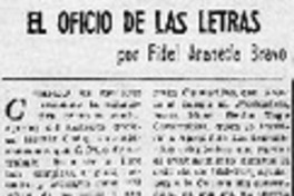 El oficio de las letras