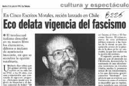 Eco delata vigencia del fascismo