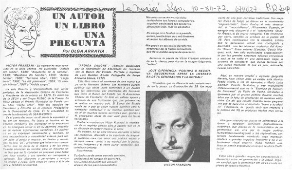 Un autor, un libro, una pregunta