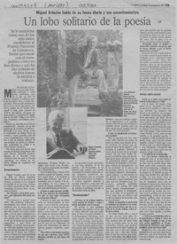 Un lobo solitario de la poesía  [artículo] Richard Vera.