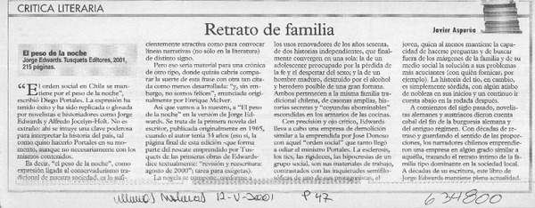 Retrato de familia  [artículo] Javier Aspurúa