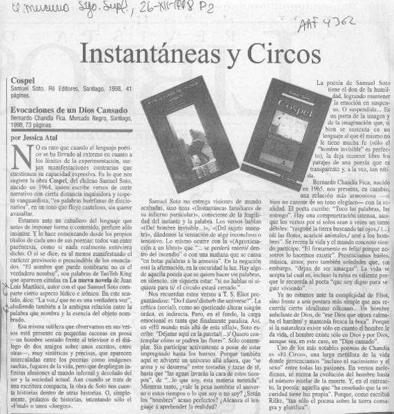 Instantáneas y circos  [artículo] Jessica Atal.