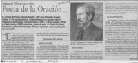 Poeta de la oración  [artículo] Jessica Atal.