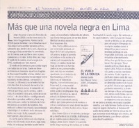 Más que una novela negra en Lima  [artículo] Ernesto Ayala.