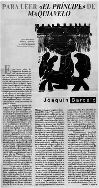 Para leer "el príncipe" de Maquiavelo