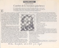 Cumbre de la literatura gauchesca