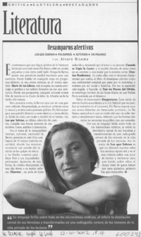 Desamparos afectivos  [artículo] Alvaro Bisama