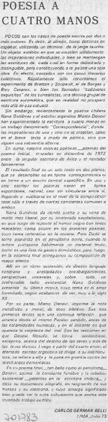Poesía a cuatro manos