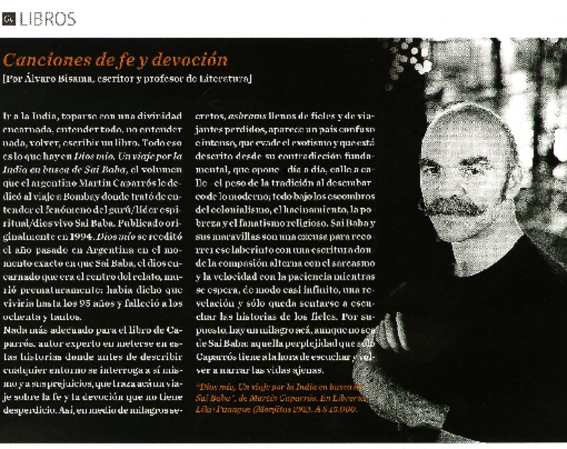 Canciones de fe y devoción  [artículo] Álvaro Bisama.