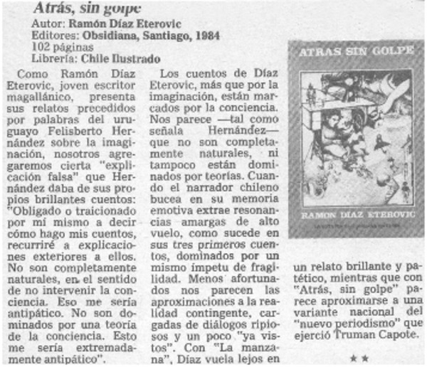 "Atrás sin golpe"