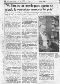 "Mi libro es un convite para que no se pierda la verdadera memoria del país"  [artículo] Angélica Rivera.